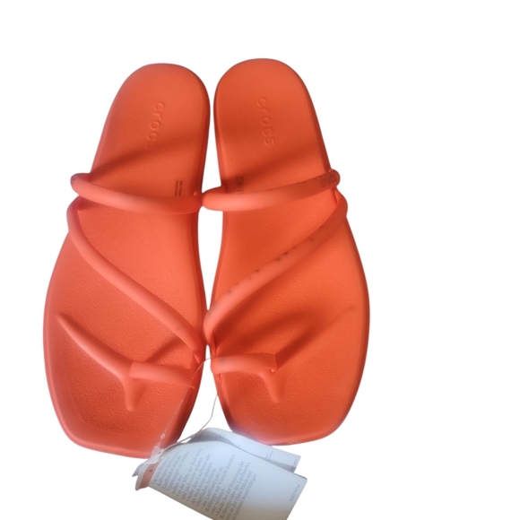 Crocs Women's Miami Toe Loop Beach Orange Sandals W8 - Picture 2 of 7